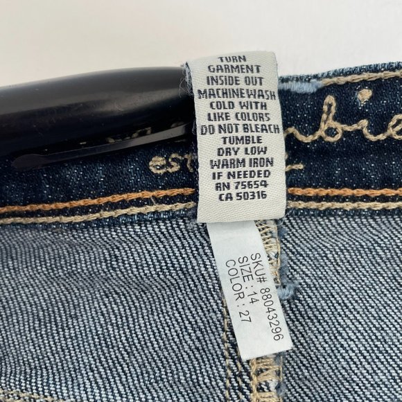 Abercrombie & Fitch Girls Stretch Denim Jean Skirt Size 14 - Picture 9 of 11